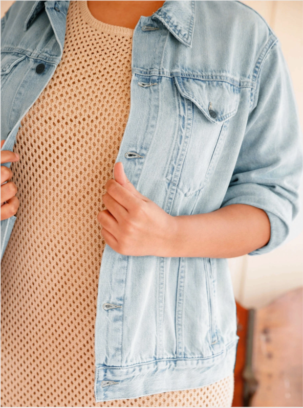 Women's Classic Light Wash Denim Jacket