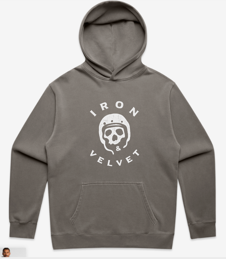 Skeleton helmet girl graphic in fog