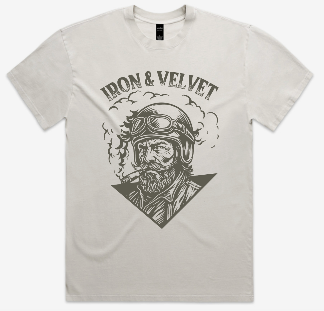 Smoking rider graphic in cargo on front