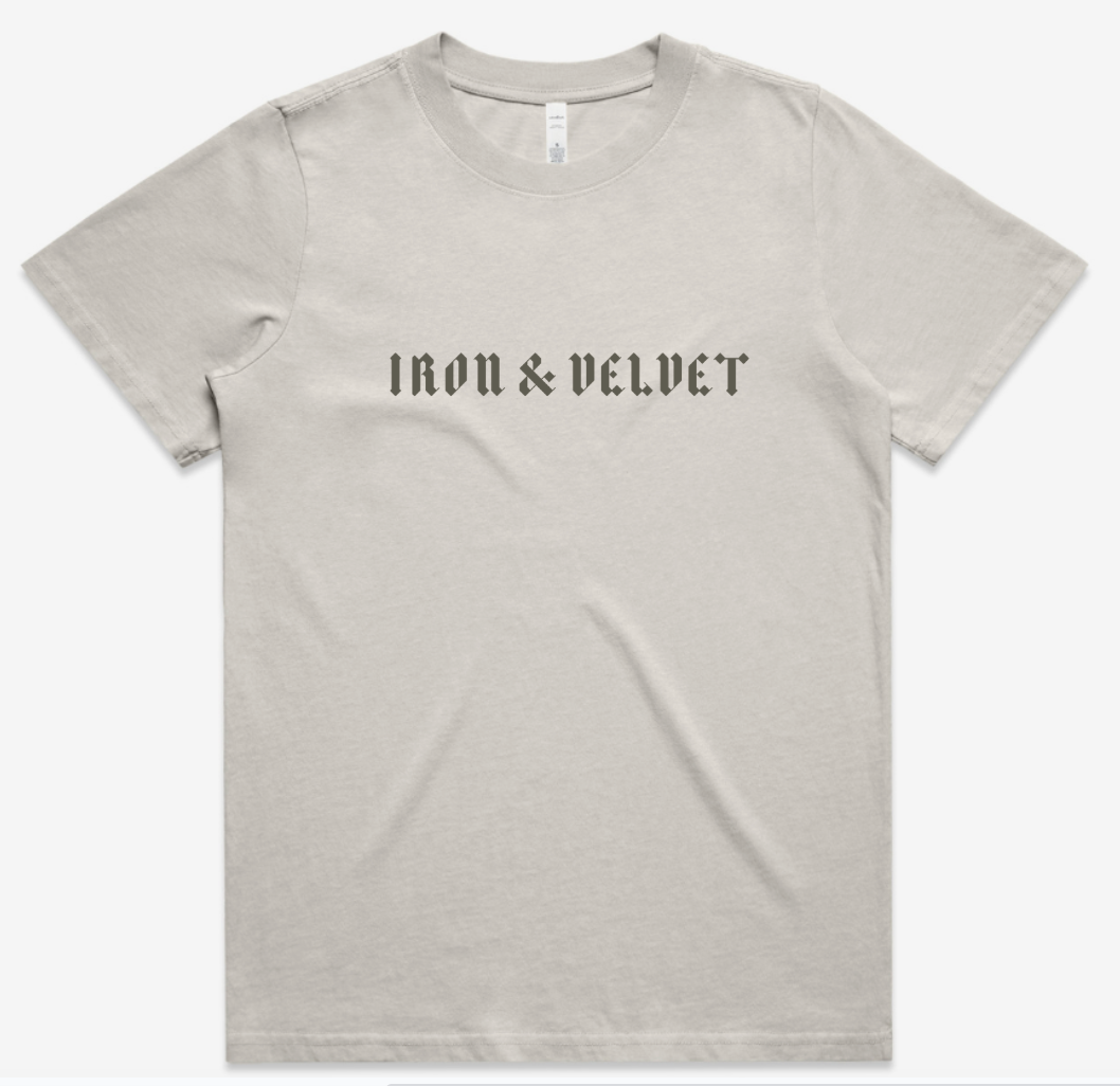 Text-only logo in Cargo across chest
