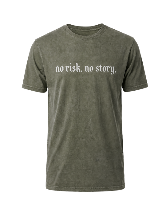 No Risk No Story Stone Wash Tee