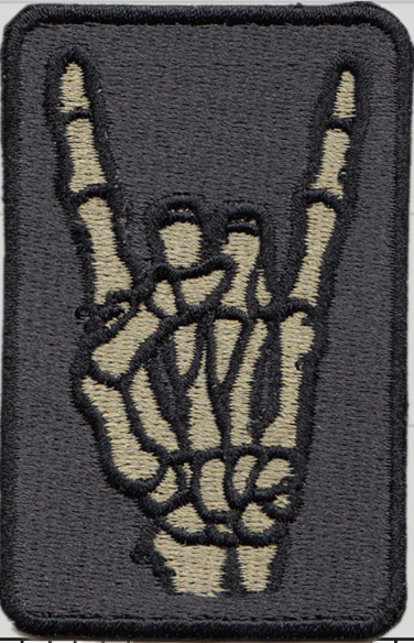 'Rock On' Skelton Hand Patch