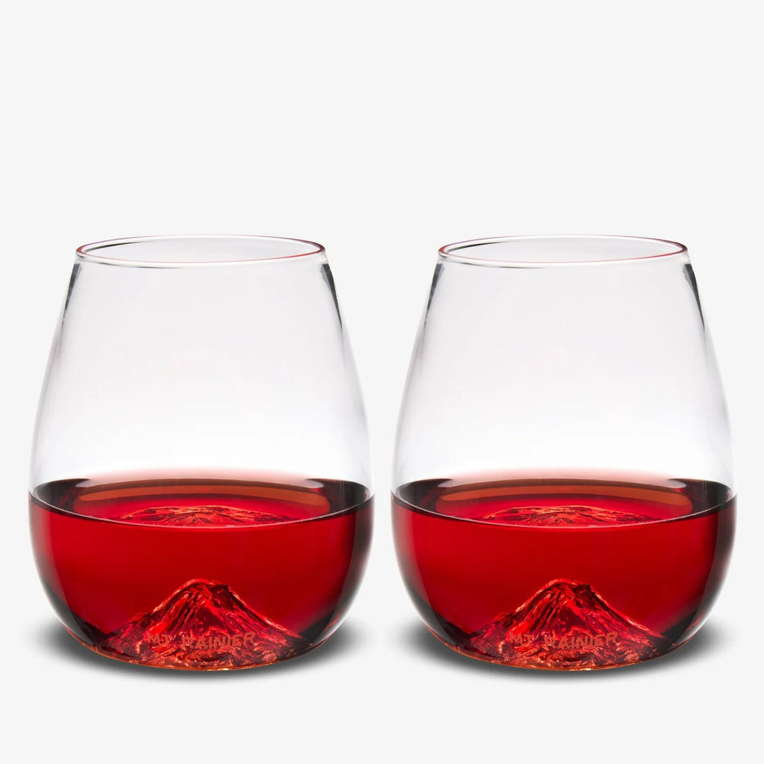 Mt. Rainier Wine Glass Set of 2